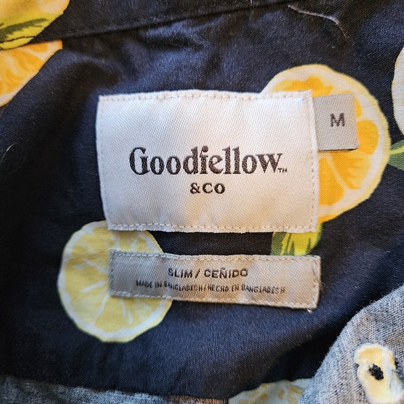 Citrus Print Men's Button Down Medium Slim Fit - Picture 5 of 6